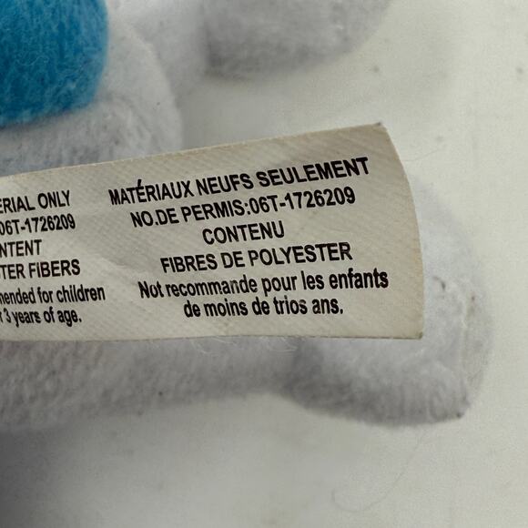 The Smurfs 2010 Nanco Blue White Small 9,5 x 7 In Plush Stuffed Animal Toy - Picture 6 of 11